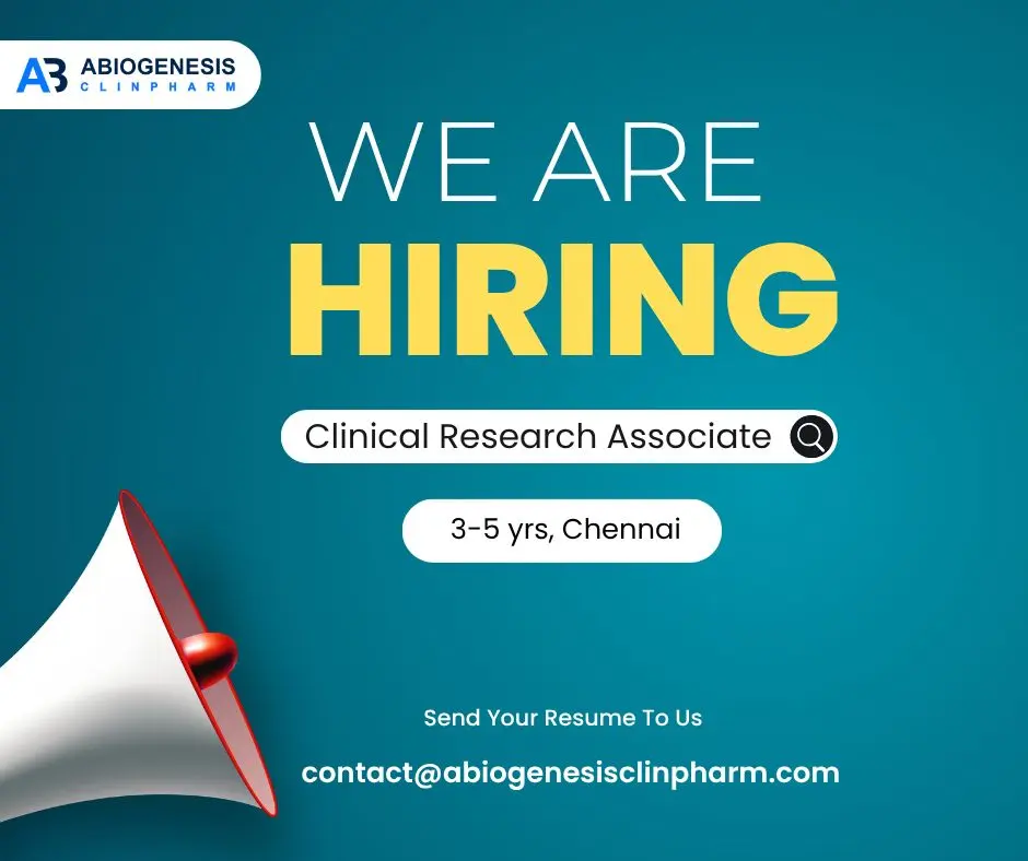 A3 Abiogenesis Clinpharm Hiring Clinical Research Associate (CRA) 3 A3 Abiogenesis Clinpharm Hiring Clinical Research Associate (CRA)