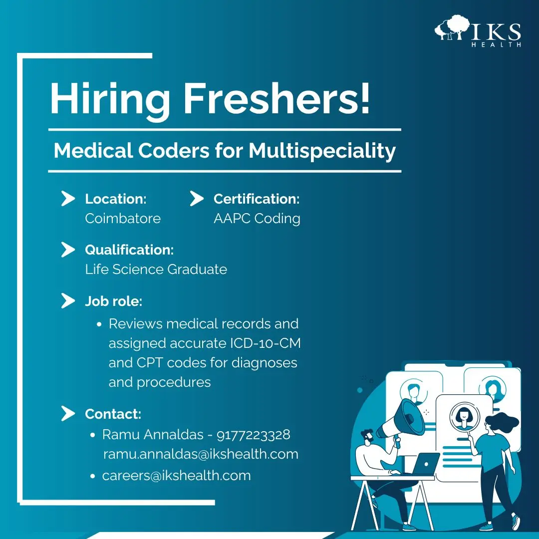 IKS Health Hiring Medical Coding (Multispeciality) 3 IKS Health Hiring Medical Coding (Multispeciality)