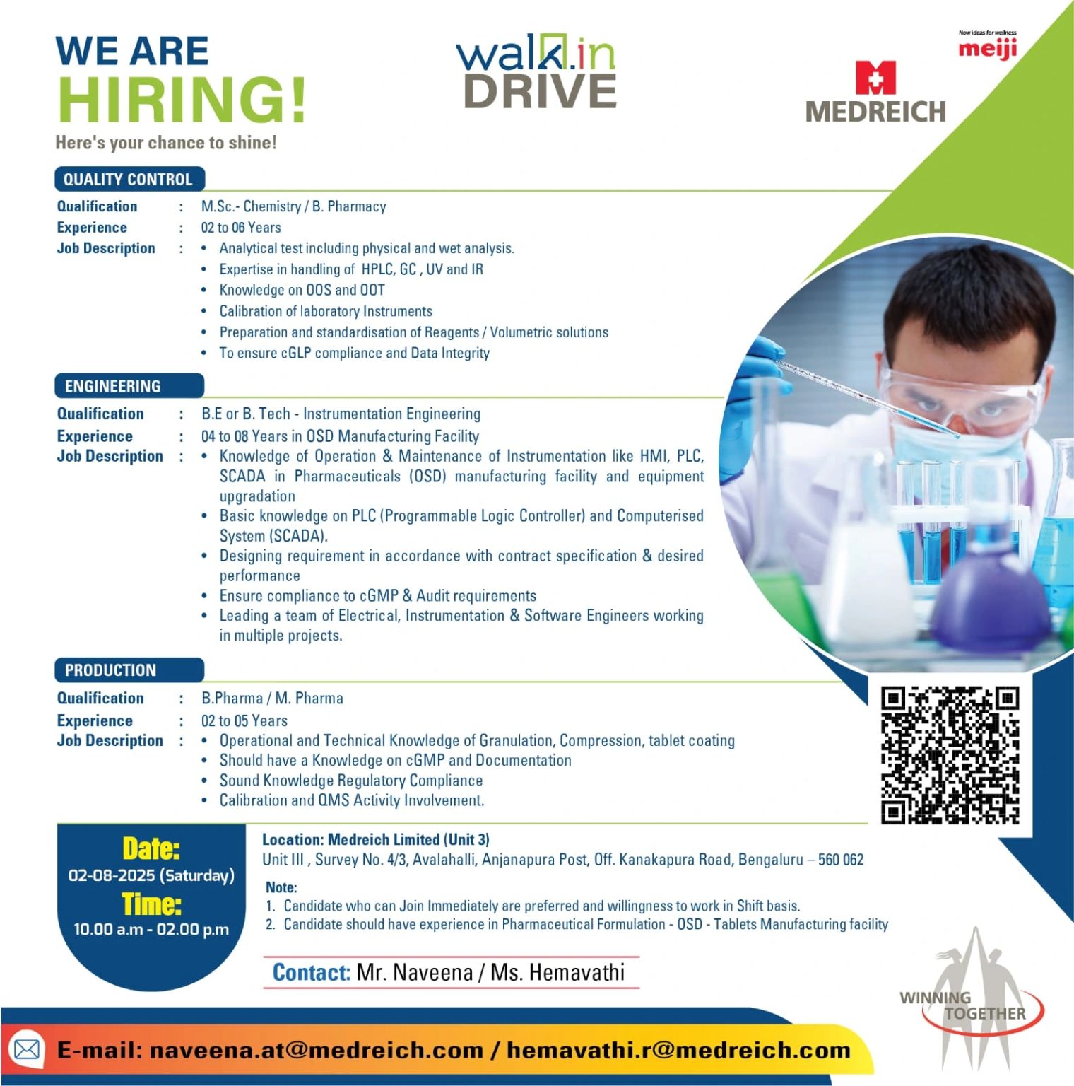 Medreich Walk-In Quality Control, Engineering, Production 3 Medreich Walk-In Quality Control, Engineering, Production