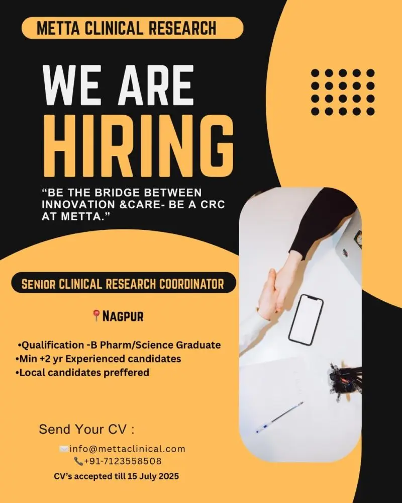 Metta Clinical Research Hiring Senior Clinical Research Coordinator 2 Metta Clinical Research Hiring Senior Clinical Research Coordinator