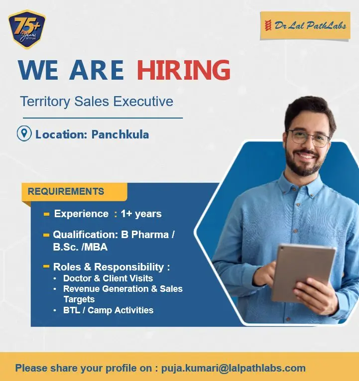 Dr Lal PathLabs Hiring Territory Sales Executive 3 Dr Lal PathLabs Hiring Territory Sales Executive