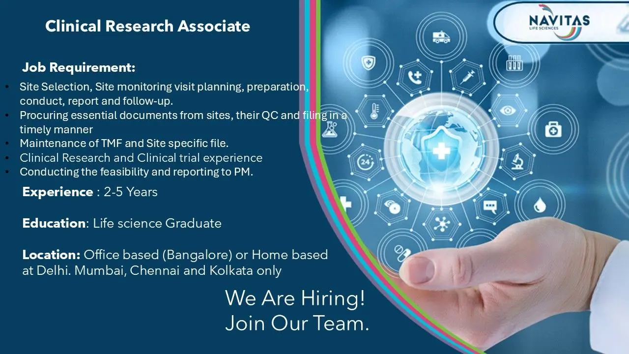 Navitas Life Sciences Hiring Clinical Research Associate 3 Navitas Life Sciences Hiring Clinical Research Associate