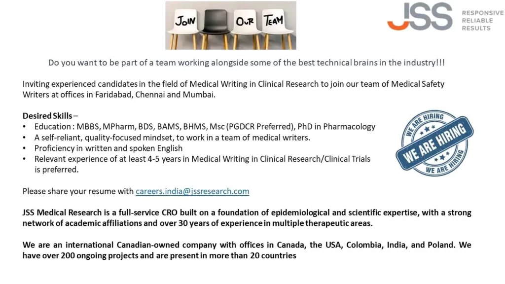 Medical Writing Jobs in Clinical Research - Medical Safety Writers