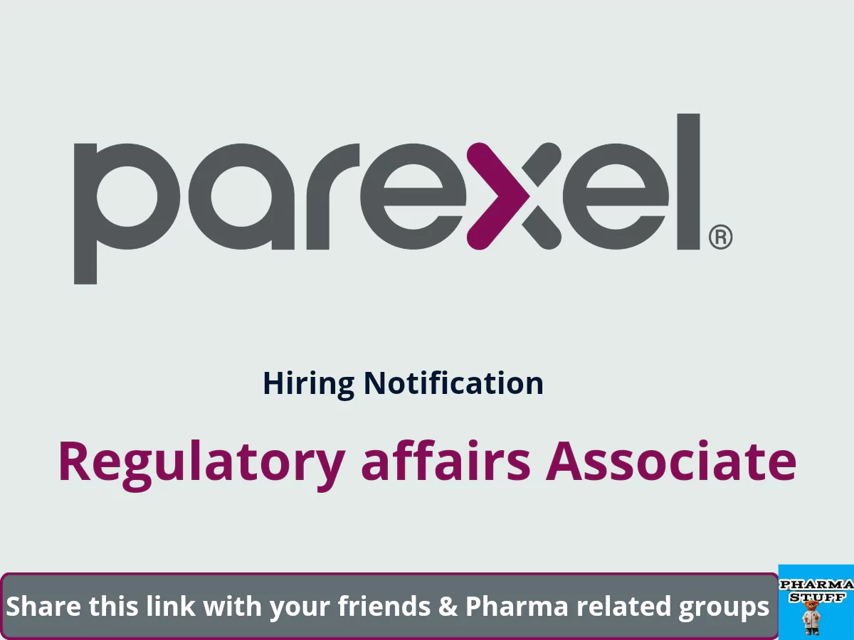 parexel hiring regulatory affairs associates at bangalore