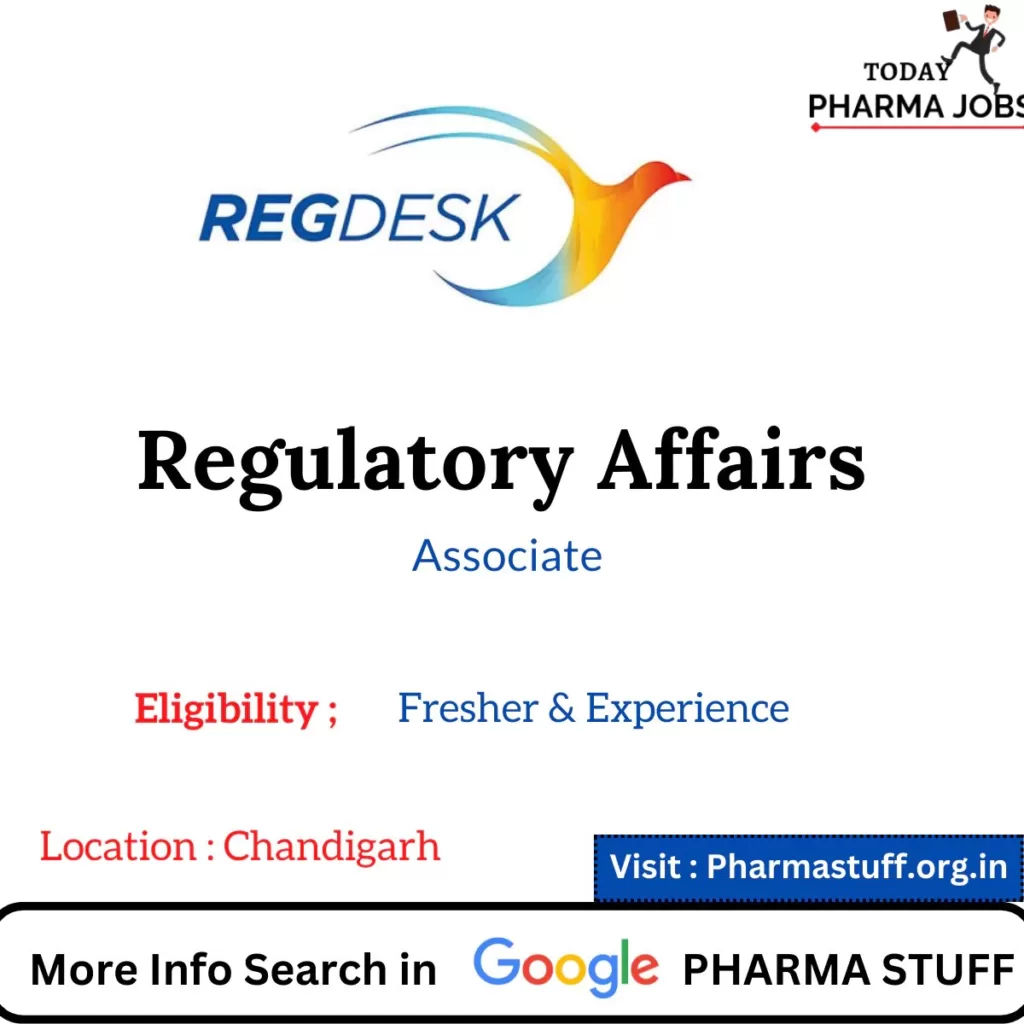 regulatory intelligence associate fresher experience1879313128536342090