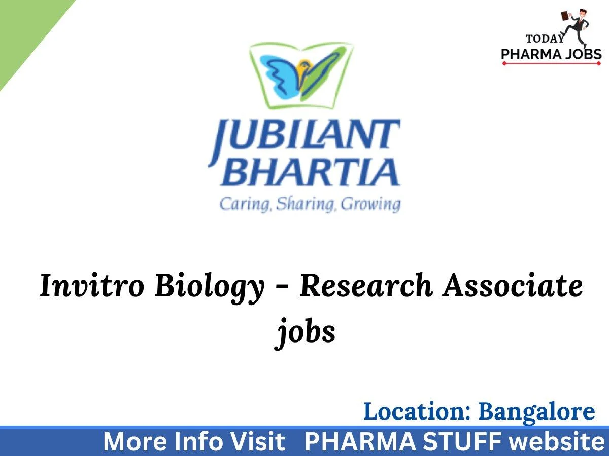 Jubilant Biosys Hiring Research Associate (Invitro Biology)