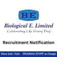 Biological E. Limited recruitment notification