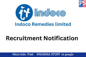 Indoco Remedies recruitment notification