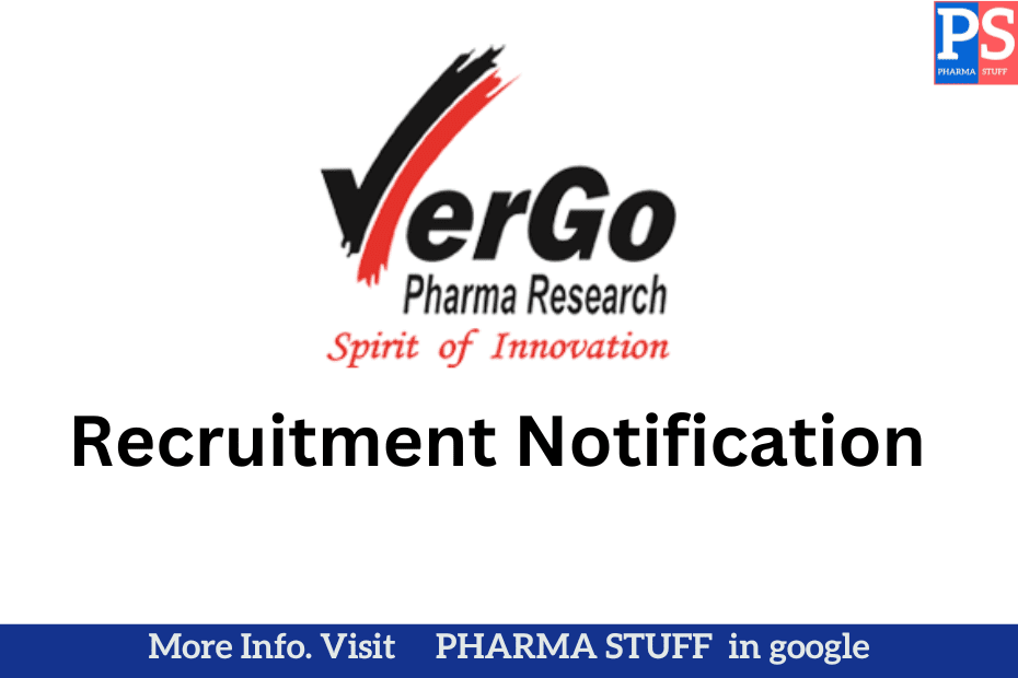 IPQA Working Professionals Wanted at VerGo Pharma Research Labs, Goa 3 VerGo Pharma Research Laboratories Hiring for Production Department