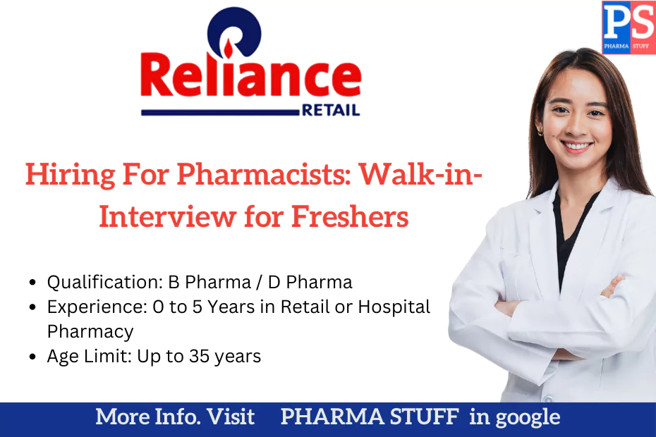 Pharma Biotech Job search & Career 10 reliance retail hiring for pharmacists walk in interview for freshers 64967b44b8072