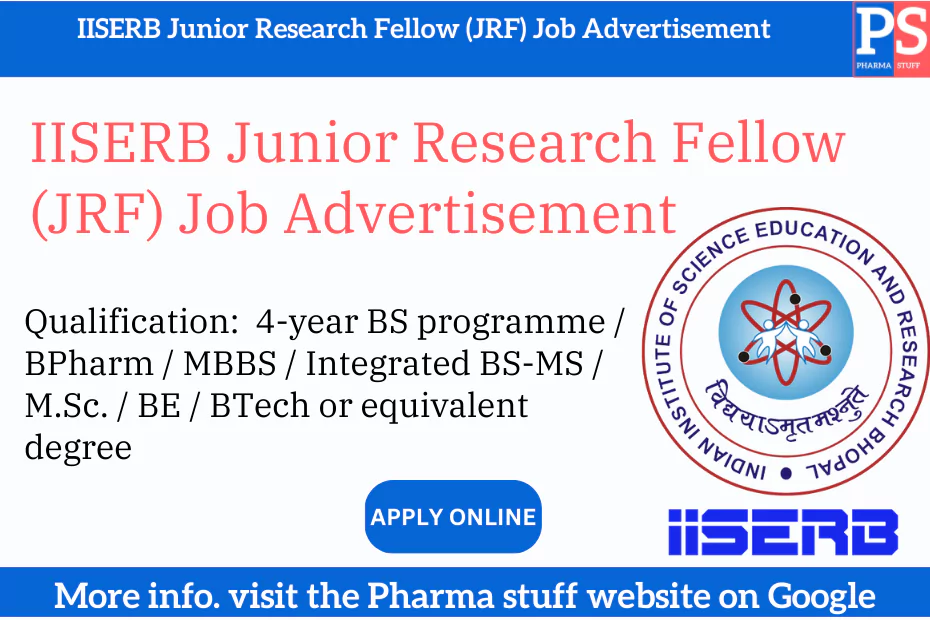 IISERB Junior Research Fellow (JRF) Job Advertisement
