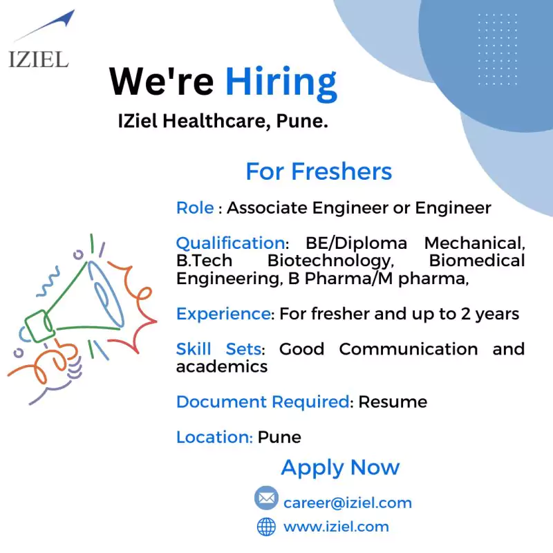 Fresher jobs Pune: Pharma & Biotech students iziel healthcare jobs