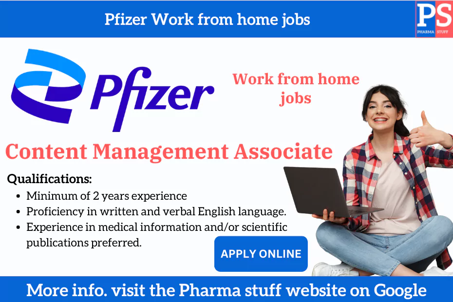 Pfizer work from home jobs: Content Management Associate