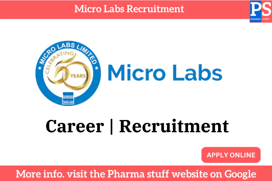 Micro Labs Recruitment notification