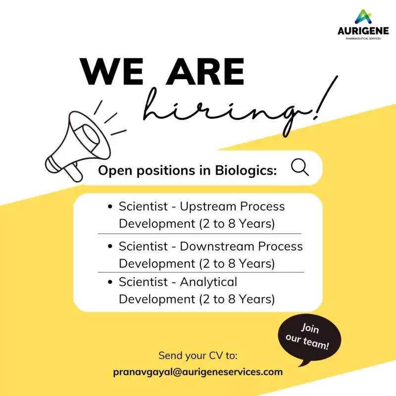 Scientist Jobs in Biologics Aurigene Pharmaceutical Services