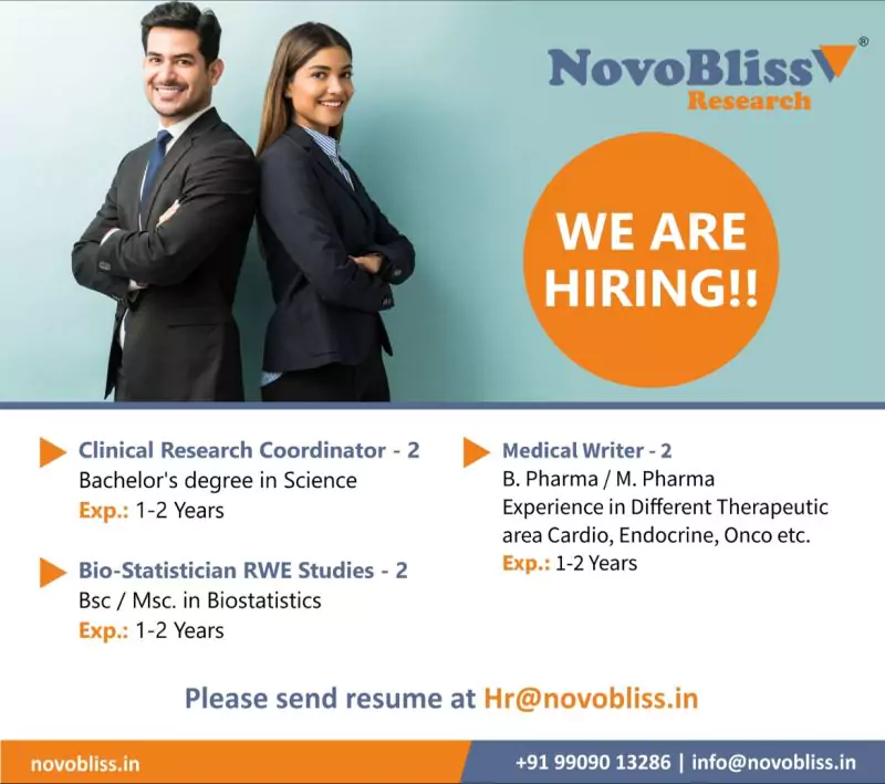 Clinical research jobs Novobliss Ahmedabad