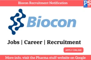 Biological E Ltd recruitment notification