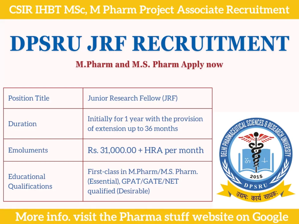 Delhi Pharmaceutical Sciences and Research University (DPSRU)