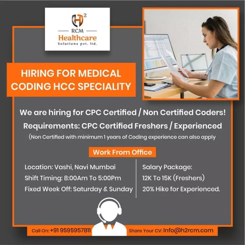 Medical Coding Fresher Jobs in Mumbai at H2 RCM Healthcare Solutions