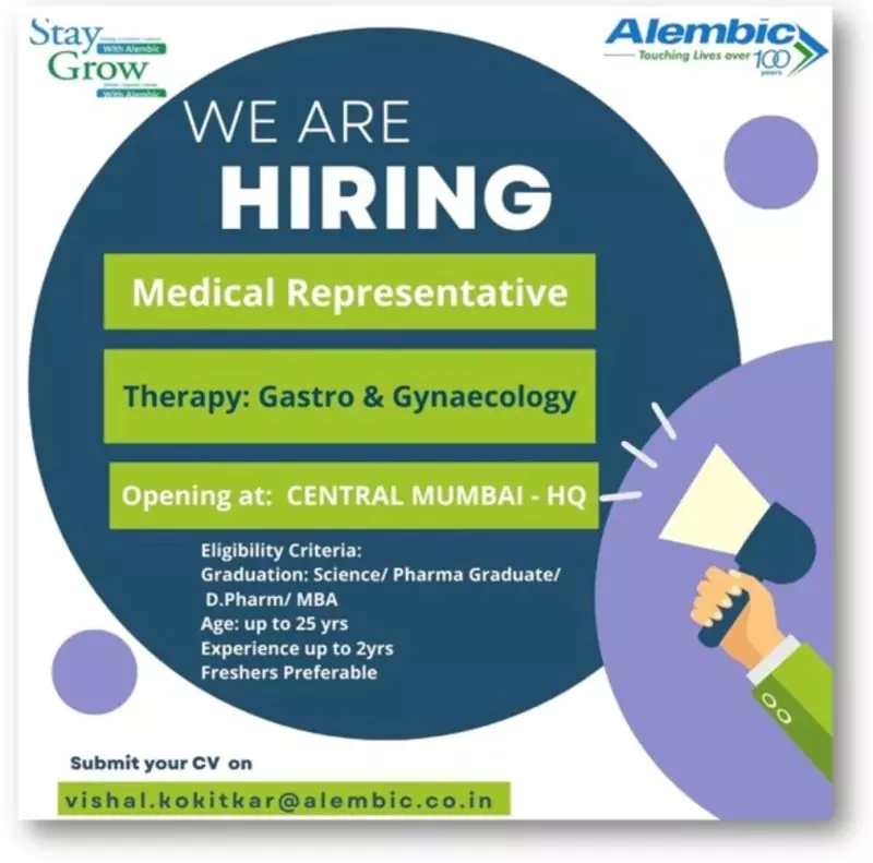 Alembic Pharma Hiring: Medical Representative Jobs in Mumbai - Apply Now