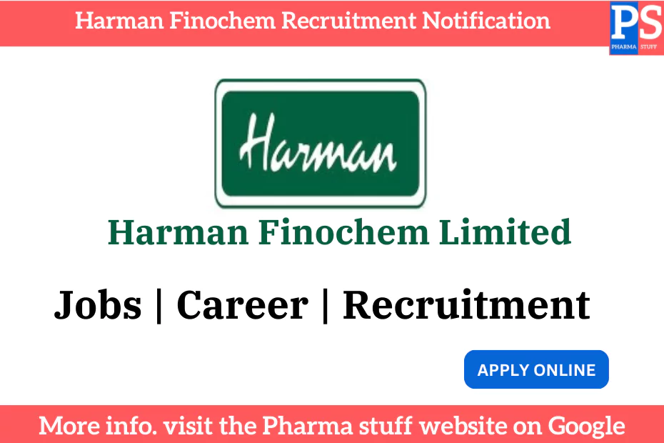 Harman Finochem Recruitment Notification