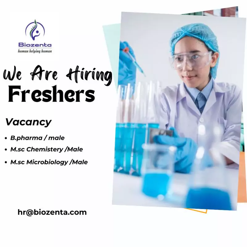 Fresher Jobs in B Pharm, Chemistry, Microbiology at Biozenta Lifescience