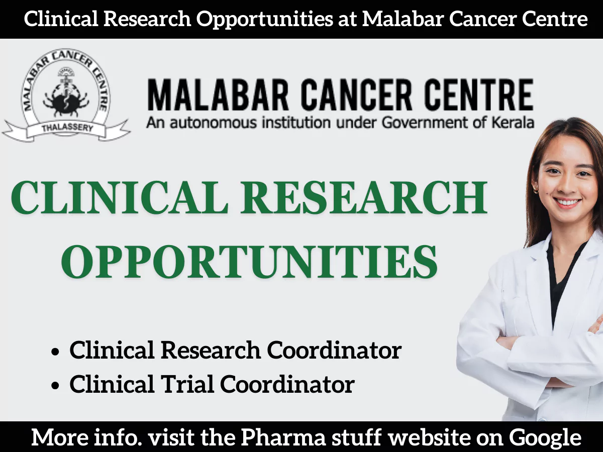 MCC Hiring B Pharm, M Pharm, Pharm D, Msc for Clinical Trials & Clinical Research 
