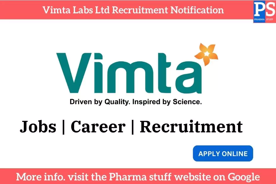 Vimta Labs recruitment notification