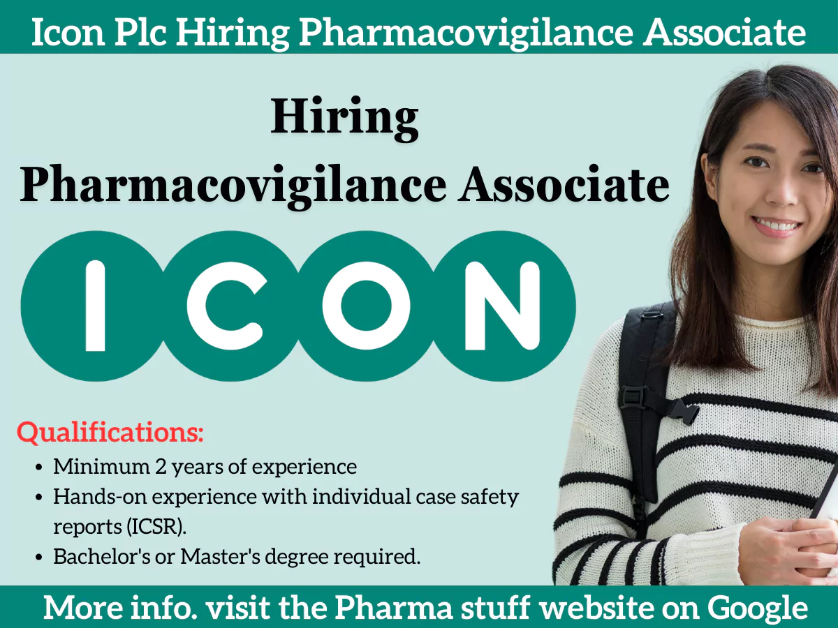 icon plc hiring pharmacovigilance associate