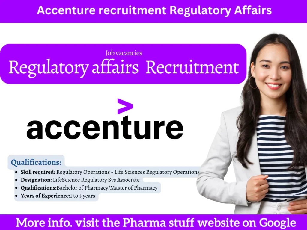 Accenture recruitment LifeScience Regulatory Svs Associate