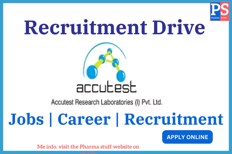 Accutest Research Laboratories Hiring CRA Team Leader, QC Incharge Vadodara