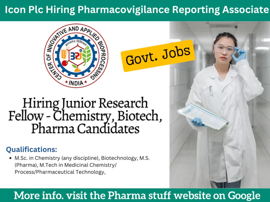 CIAB Hiring Junior Research Fellow - Chemistry, Biotech, Pharma Candidates