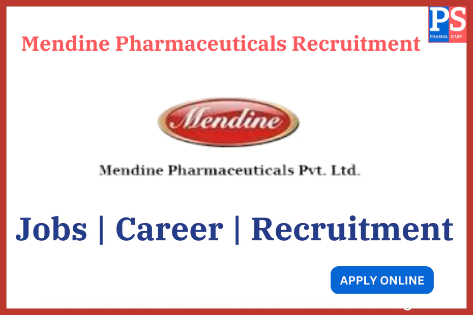 Mendine Pharmaceuticals Recruitment Notification