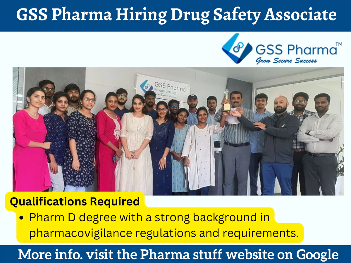 GSS Pharma Hiring Drug Safety Associate in Bangalore: Apply Now!