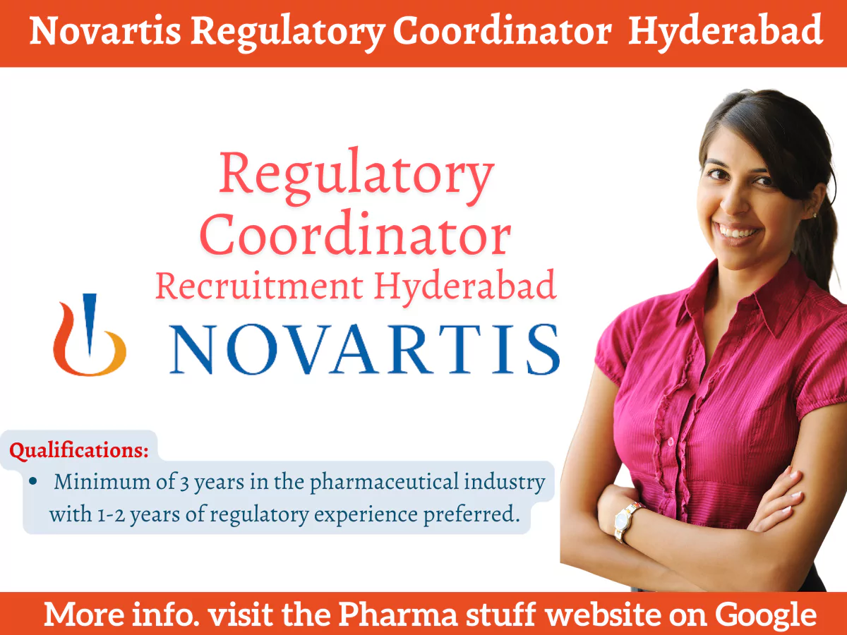Novartis Regulatory Coordinator Recruitment Hyderabad 3 novartis regulatory coordinator recruitment hyderabad apply now