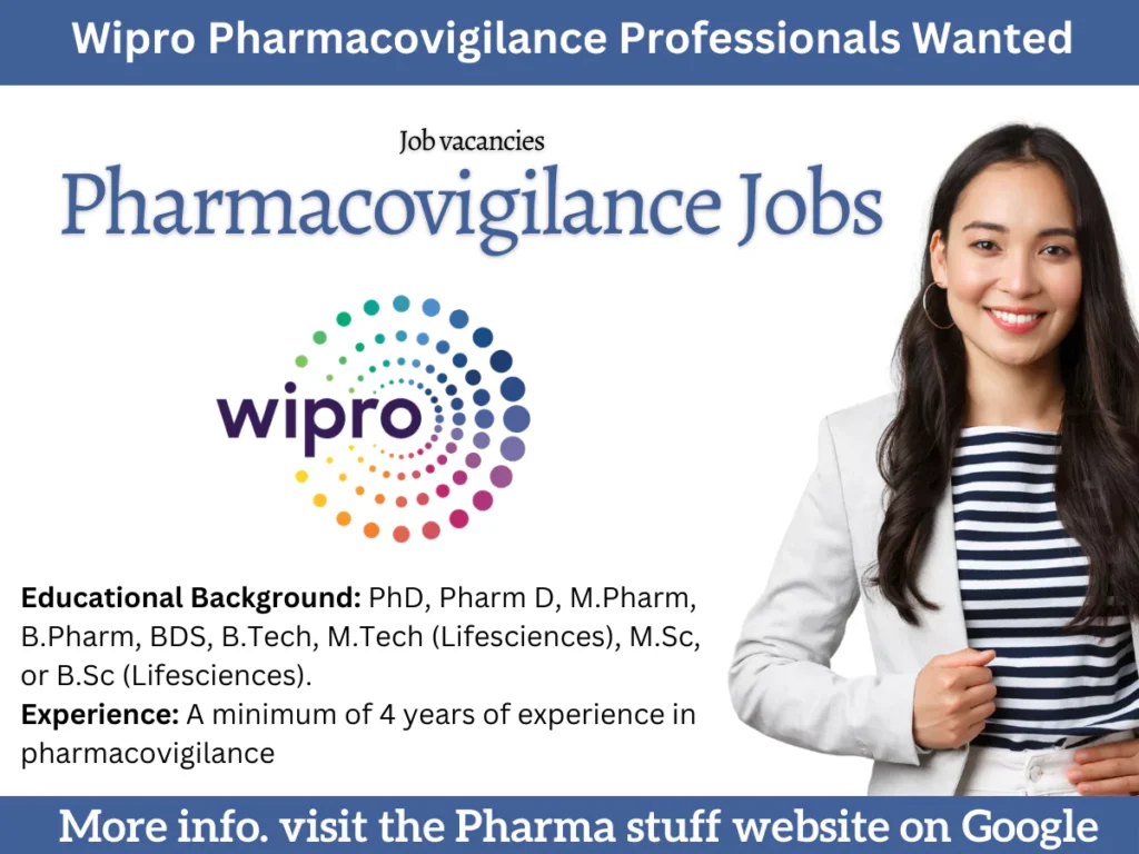 Wipro Pharmacovigilance Vacancies - Drug Safety Analyst | Pune