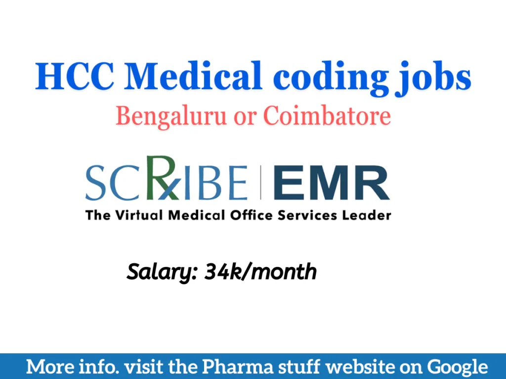 34k/month Medical Coder-HCC Coding Hiring at ScribeEMR Systems in Bengaluru or Coimbatore