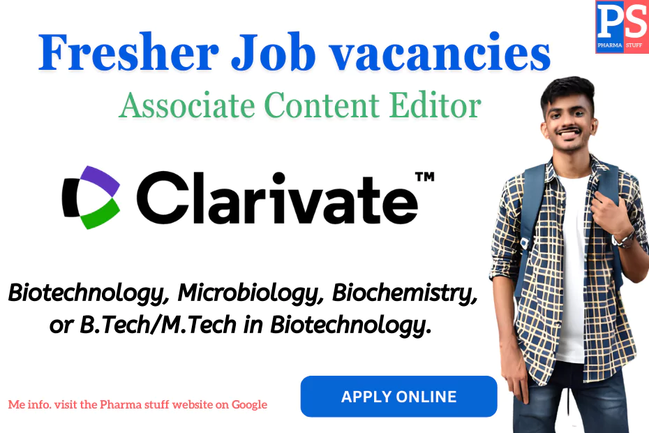 Clarivate Hiring Freshers Associate Content Editor - Pharma Bio in Hyderabad