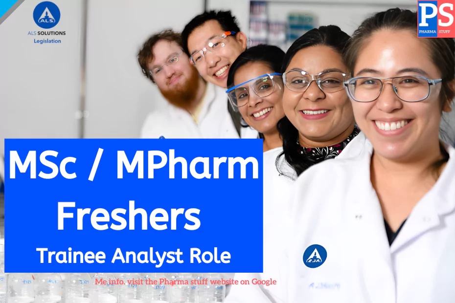 MSc / MPharm Freshers for Trainee Analyst Opening at Analytical Solutions