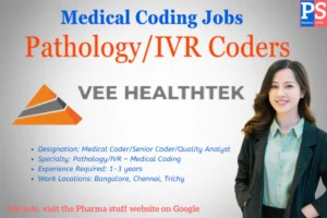 Vee Healthtek Hiring For Experienced Medical Coders - Pathology/IVR