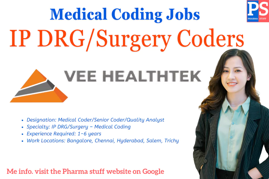 Vee Healthtek Job Opening For Experienced Medical Coders - IP DRG/Surgery | Apply Now