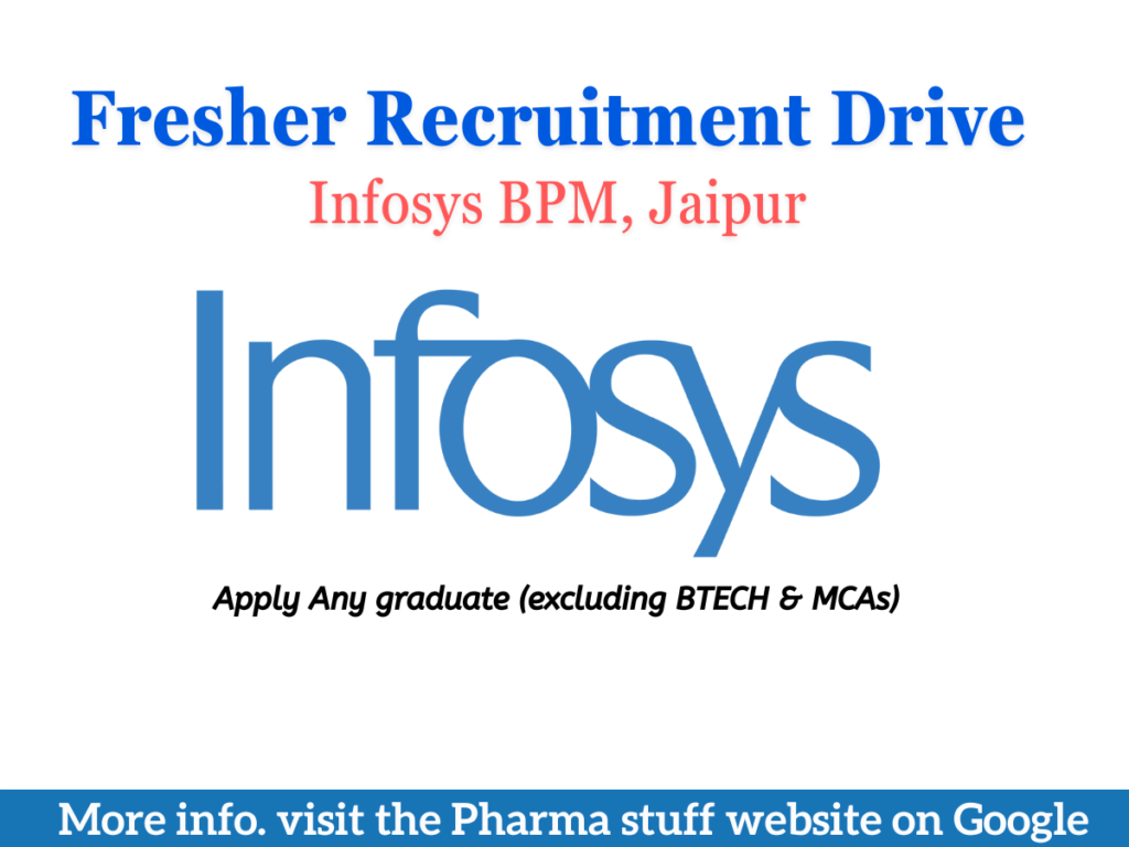 Walk-in For Freshers - Data Role at Infosys BPM, Jaipur