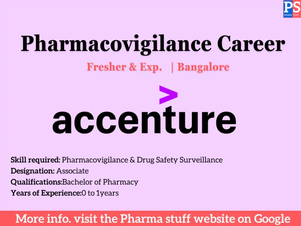 accenture pharmacovigilance jobs for freshers