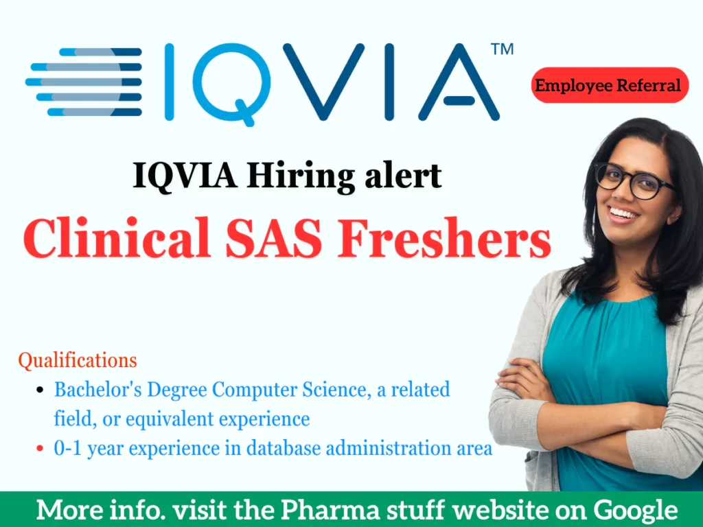 Iqvia Fresher Clinical SAS Programmer Recruitment