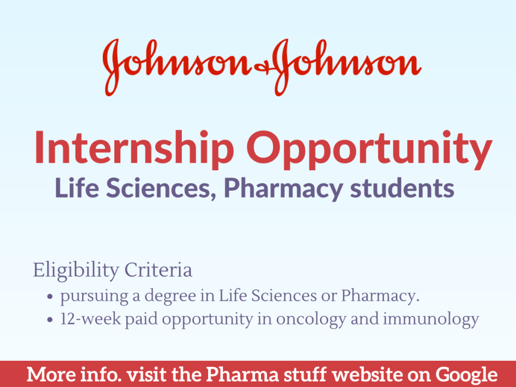Johnson & Johnson Summer Internship Program 2025