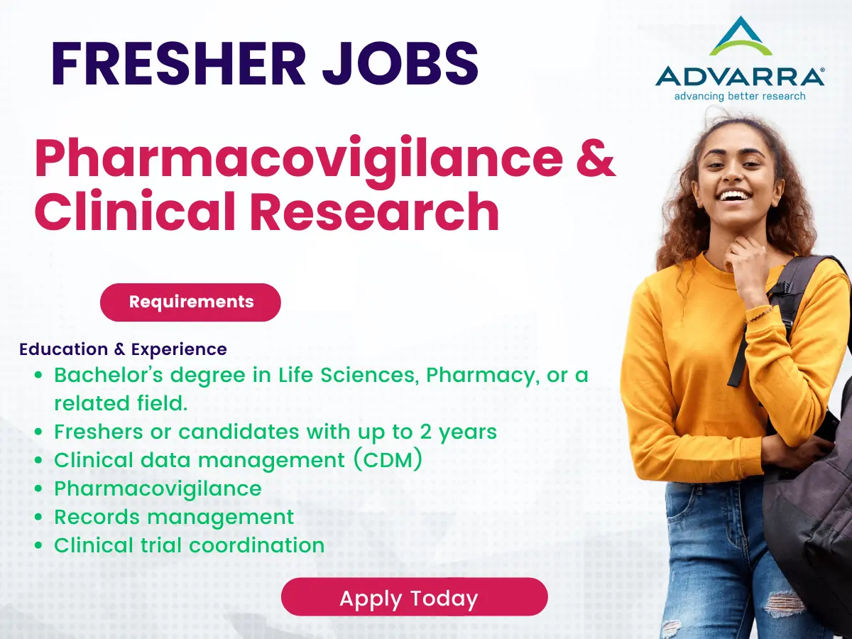 Fresher Hiring in Pharmacovigilance, Clinical Trial Coordinator, CDM, Records Management | Research Analyst 2 Fresher Hiring in Pharmacovigilance, Clinical Trial Coordinator, CDM, Records Management | Research Analyst