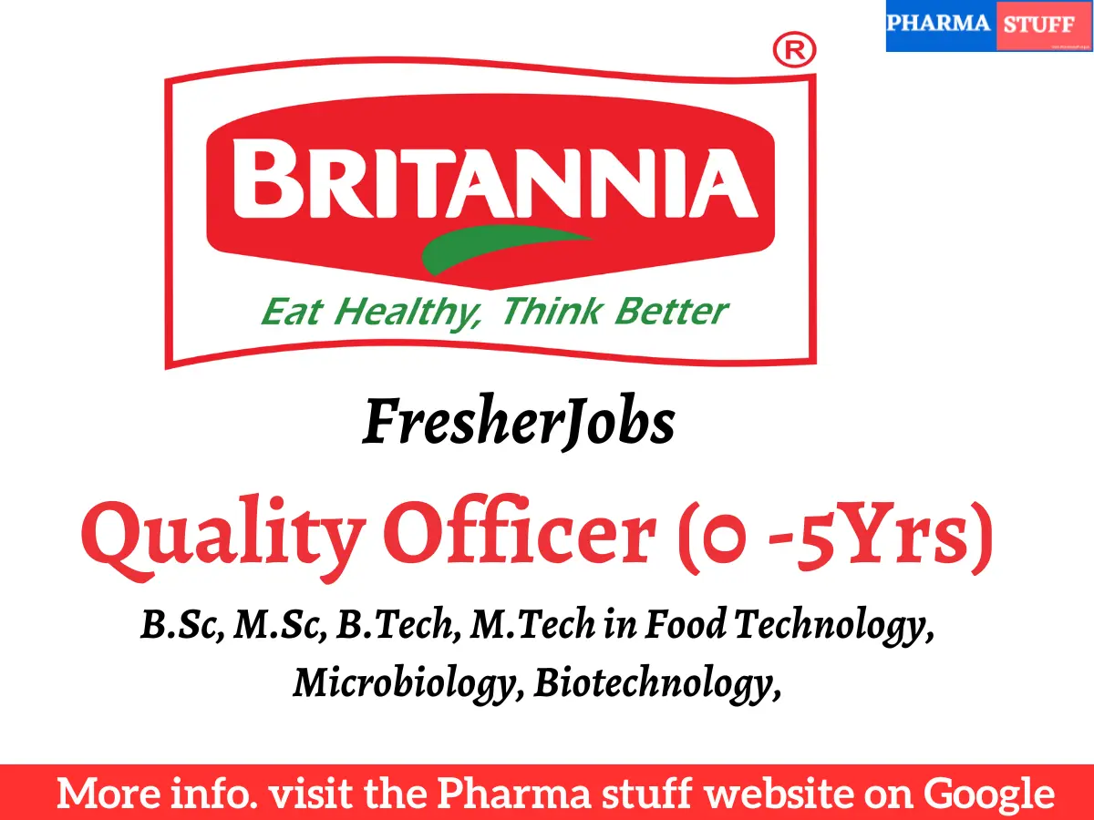 Britannia Hiring Fresher & Experienced Candidates for Quality Officer – Apply Now! 3 Britannia Hiring Fresher & Experienced Candidates for Quality Officer