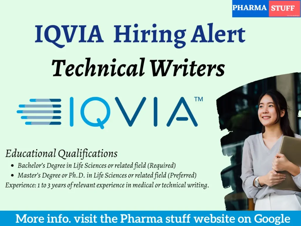 IQVIA Hiring Technical Writers | Bachelor's & Master's Degree Holders