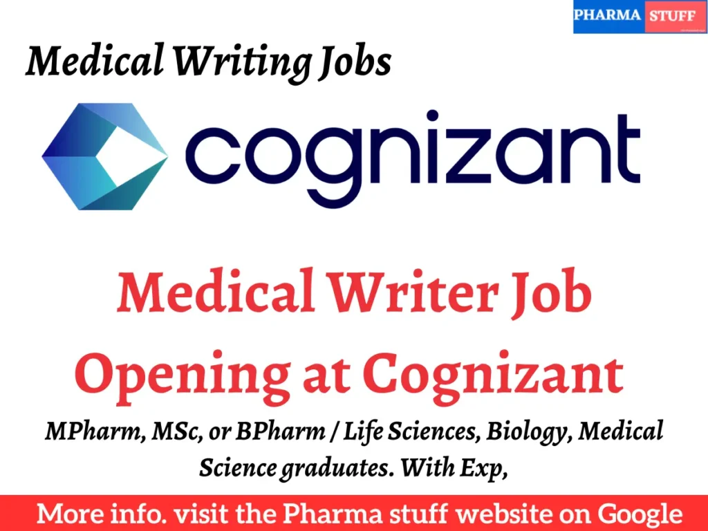 Medical Writer Job Opening at Cognizant