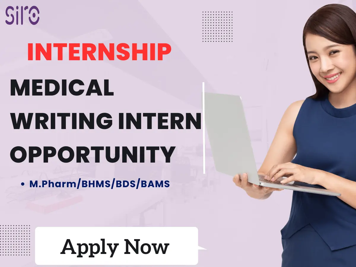 Medical Writing Intern Opportunity SIRO Clinpharm